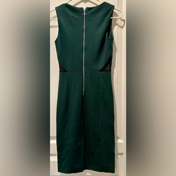 French Connection Sleeveless Lula Black V-Mesh Illusion Bodice Pencil Dress ZP1 - Picture 7 of 8